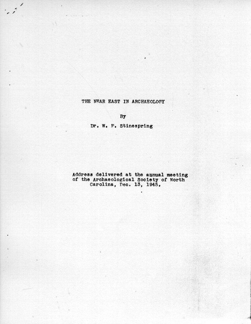 Ncas Bulletin Volume 6, No. 1 Title Page (the Near East In Archaeology)